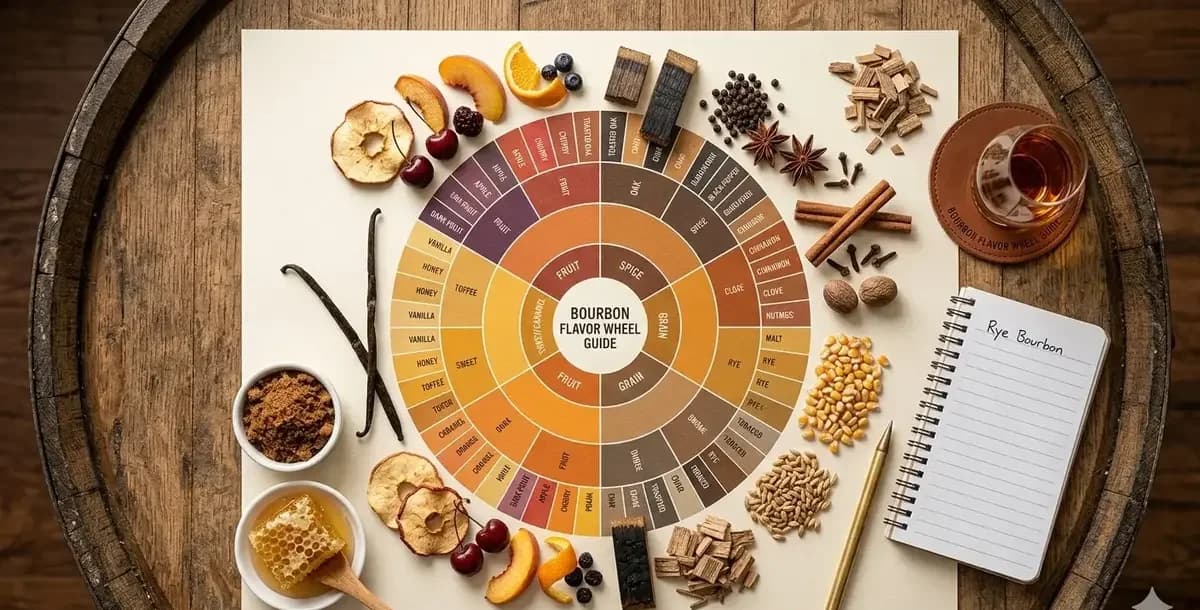 Bourbon flavor wheel guide