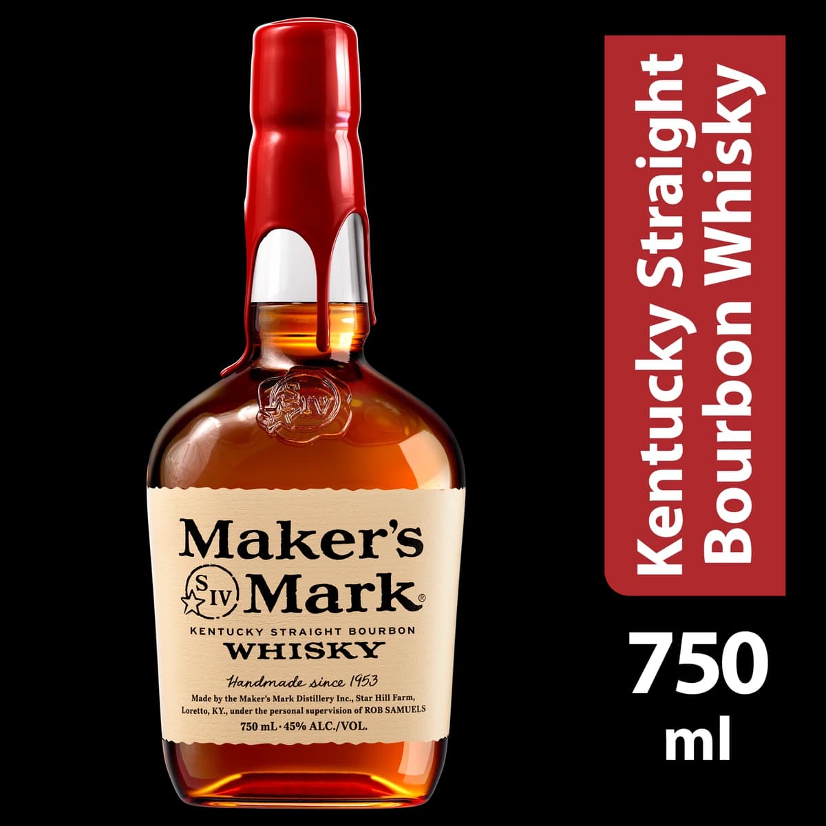 Maker's Mark Kentucky Straight Bourbon Whisky bottle